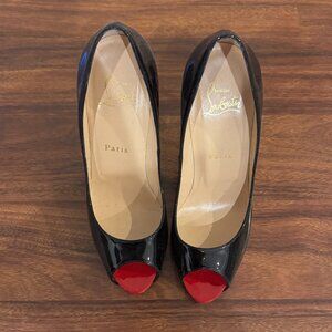 Christian Louboutin Black Peep Toe Heels